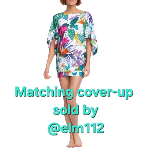 Trina Turk Amazonia California Hipster Bikini Bottom Size 2 Size 4 - Picture 9 of 16